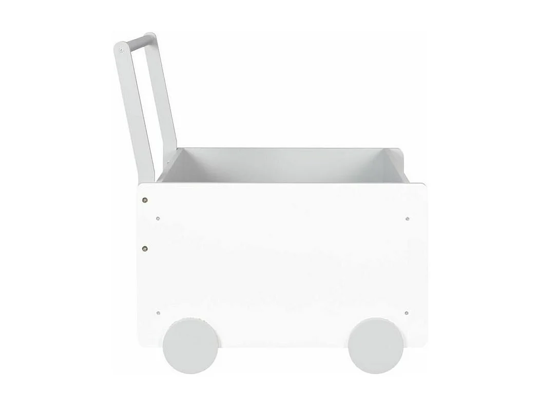 Chariot de Rangement Enfant "Jouets" 47cm Blanc
