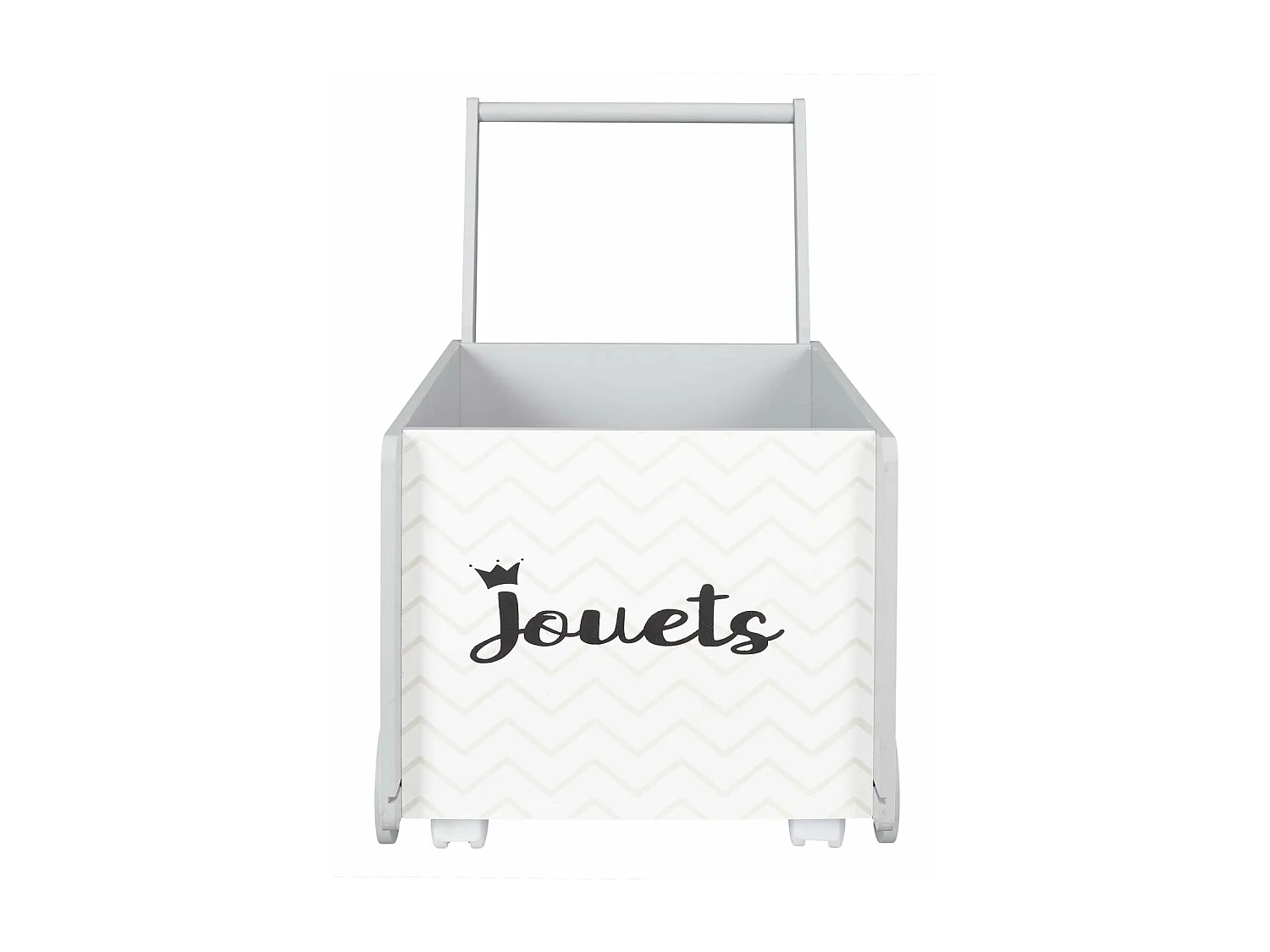 Chariot de Rangement Enfant "Jouets" 47cm Blanc