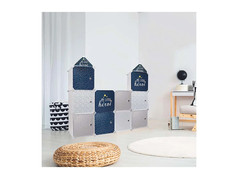 Modulierbares Regal für Kinder mit 2 Fächern 30x30 cm