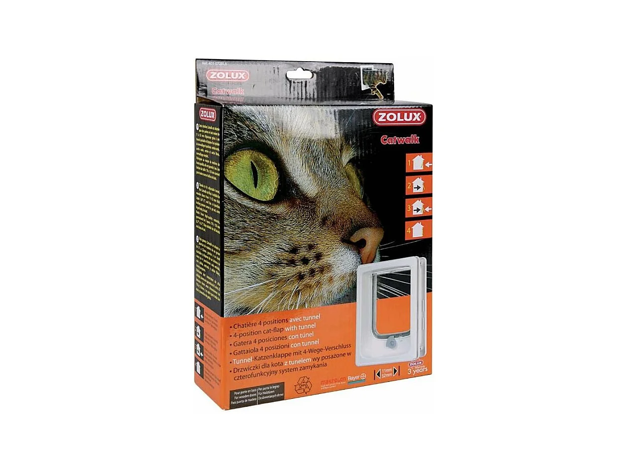 Passerella per gatti a 4 posizioni con tunnel