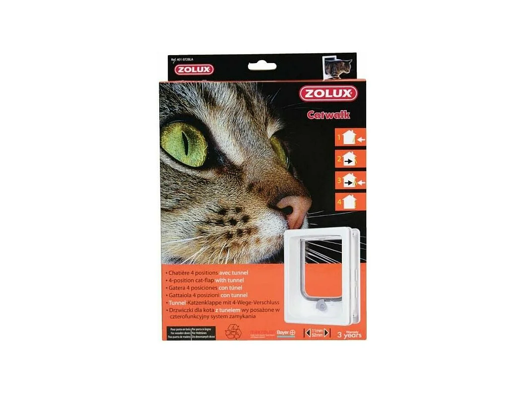 Passerella per gatti a 4 posizioni con tunnel