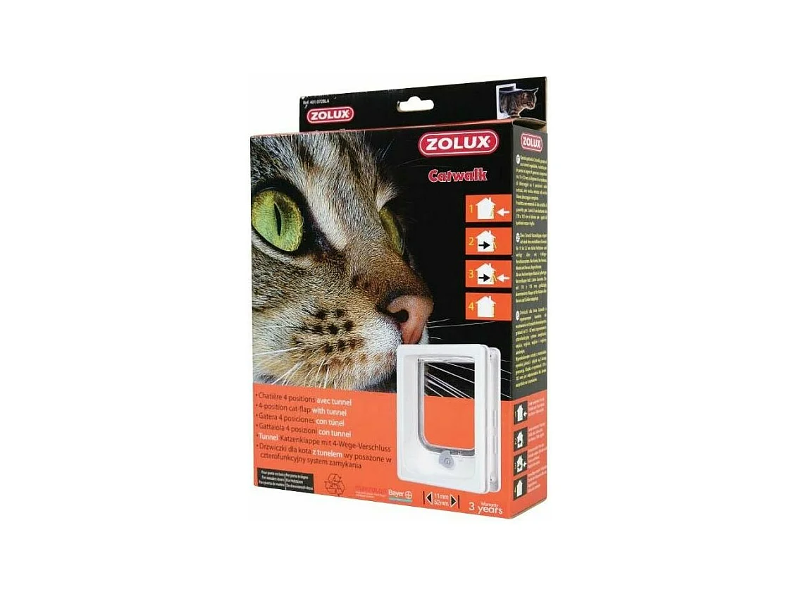 Passerella per gatti a 4 posizioni con tunnel