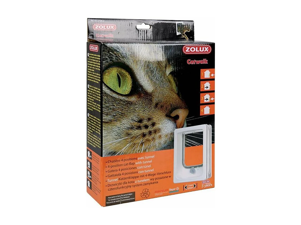 Passerella per gatti a 4 posizioni con tunnel