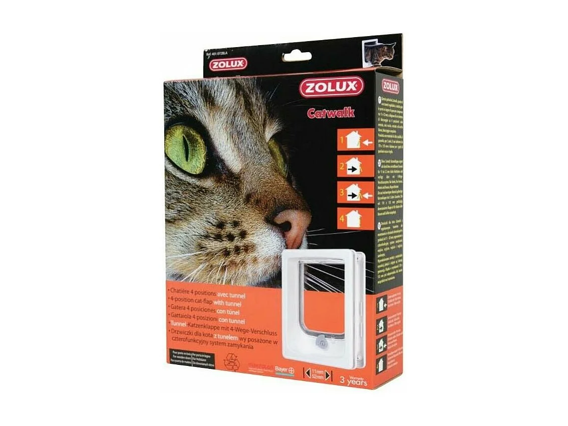 Passerella per gatti a 4 posizioni con tunnel