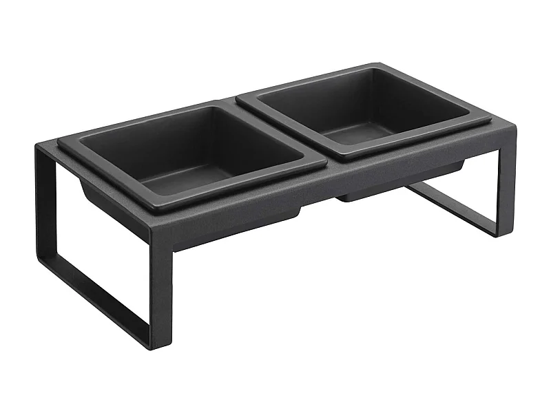 Doppia ciotola con design rialzato per gatti Tower