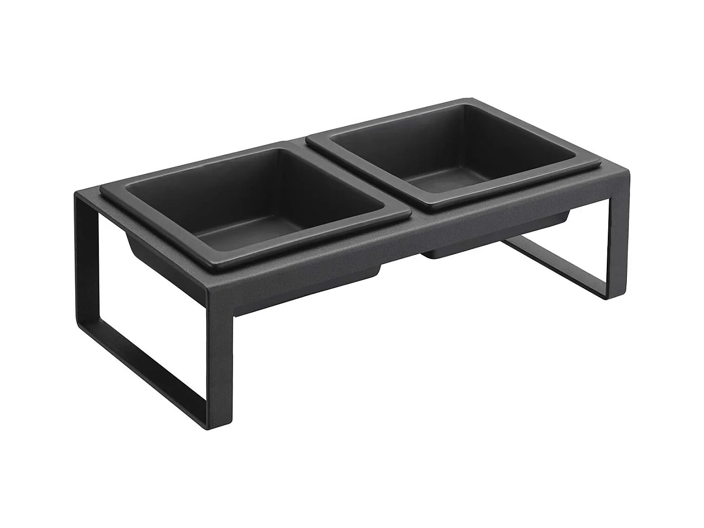 Doppia ciotola con design rialzato per gatti Tower