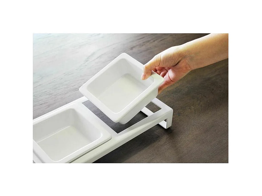 Double gamelle design surélevée pour chat Tower