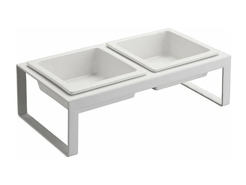 Doppia ciotola con design rialzato per gatti Tower