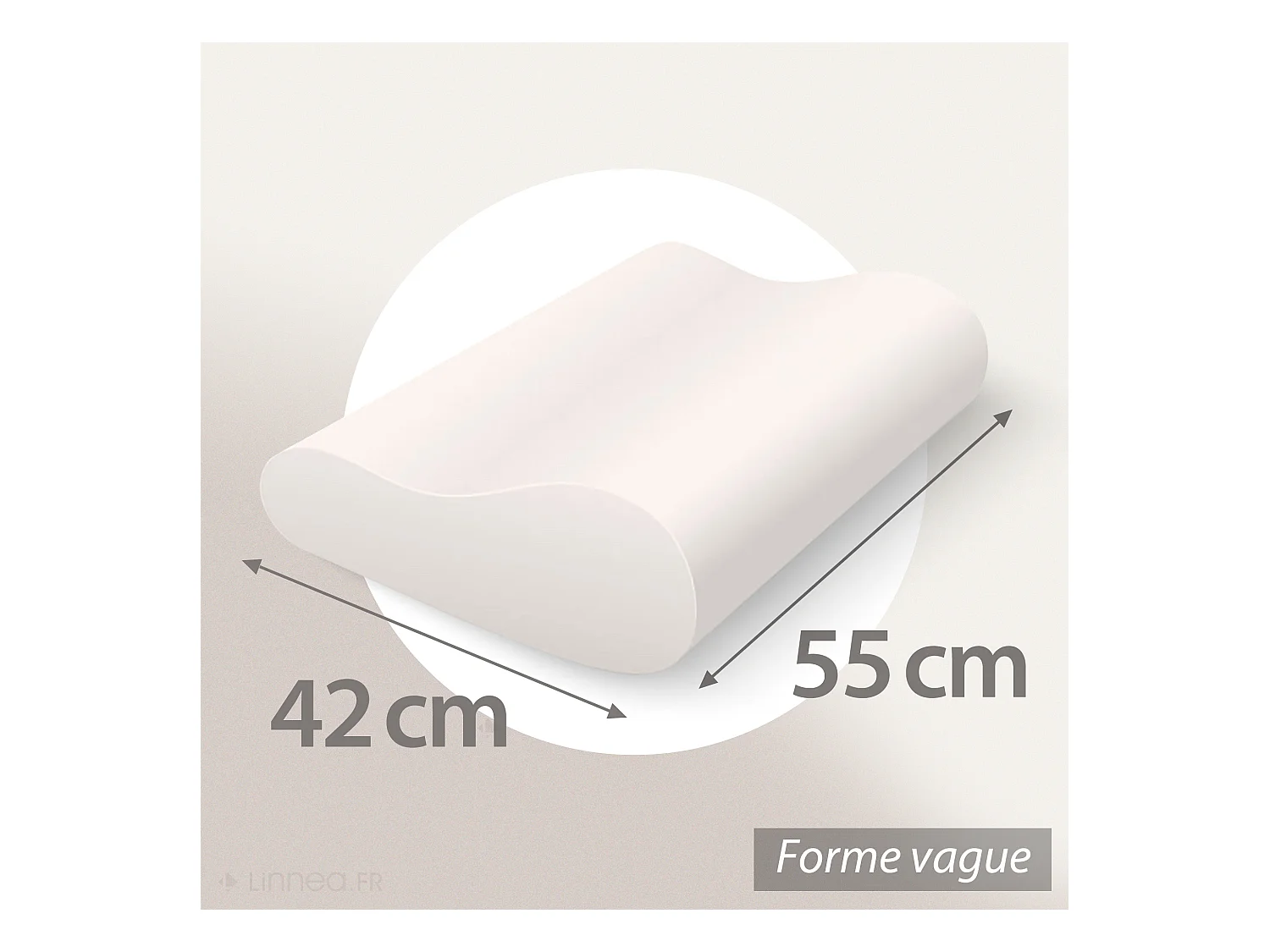 Oreiller ergonomique 55x42 cm VALLORIA mousse à mémoire de forme