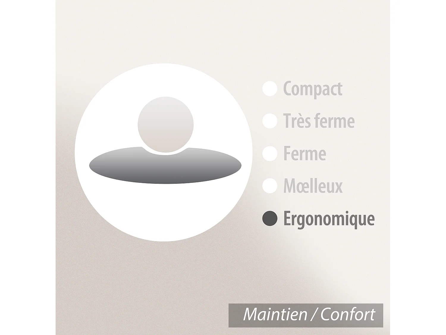 Oreiller ergonomique 55x42 cm VALLORIA mousse à mémoire de forme