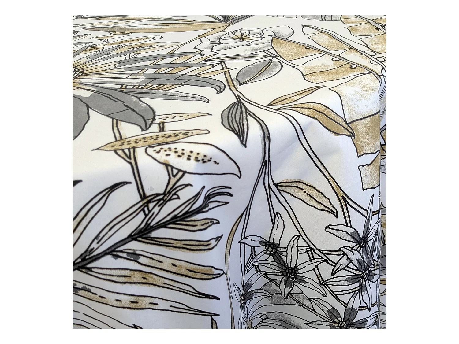 Nappe rectangle 160x250 cm BAHIA gris Fusain coton + enduction acrylique