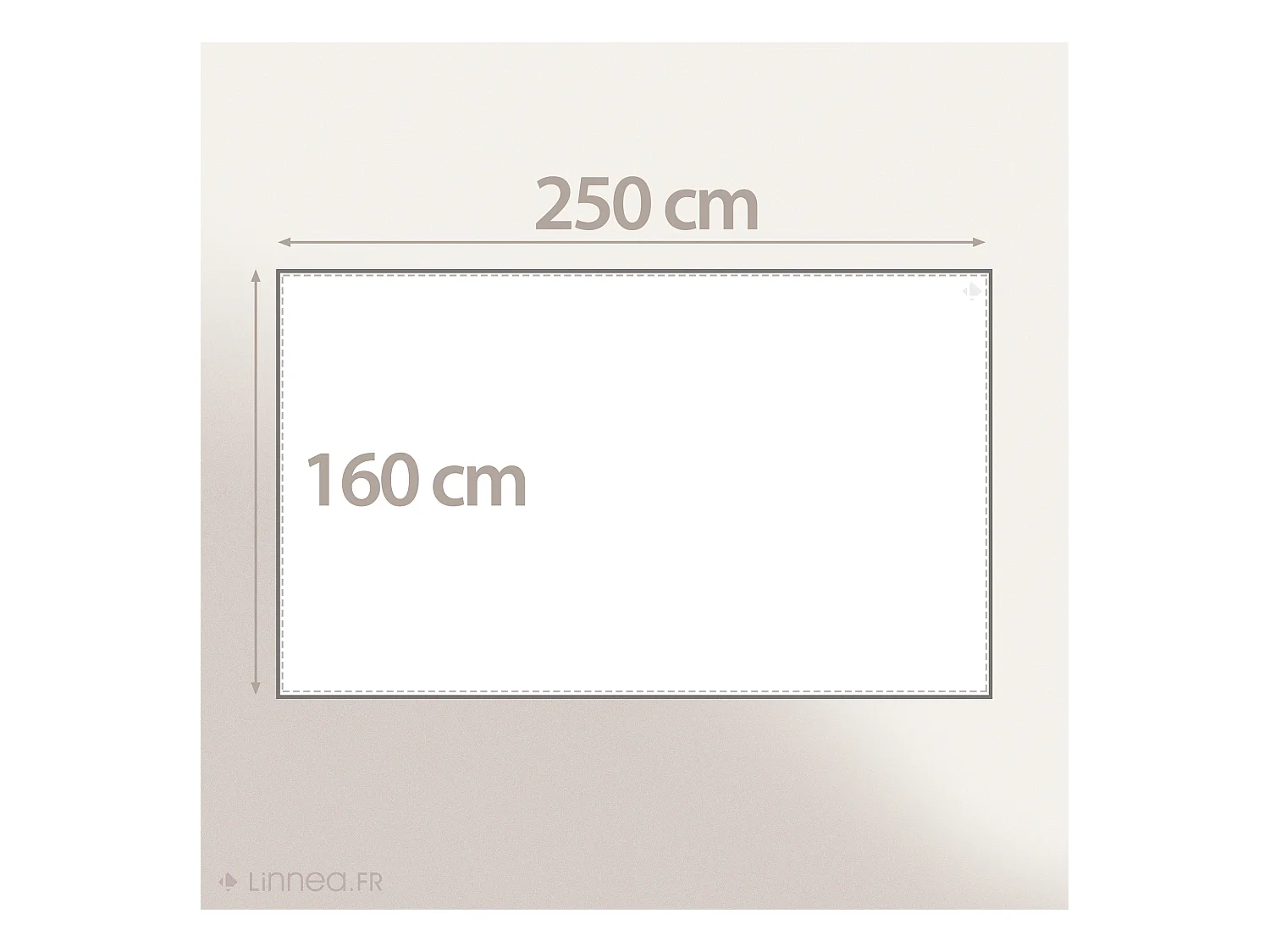 Nappe rectangle 160x250 cm BAHIA gris Fusain coton + enduction acrylique