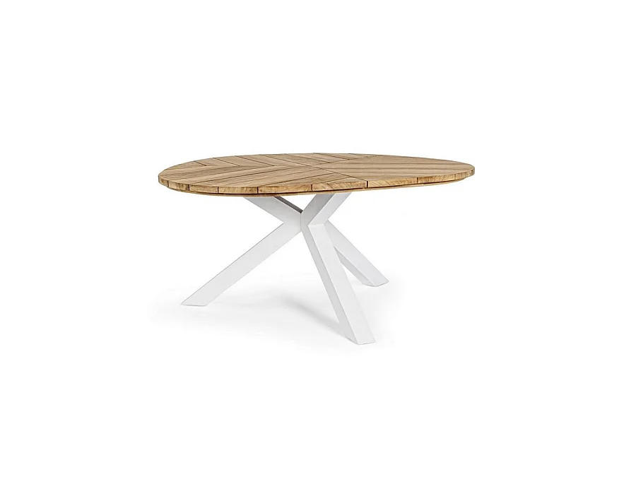 Table de jardin 8 places PALMDALE blanc