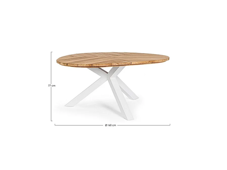 Table de jardin 8 places PALMDALE blanc