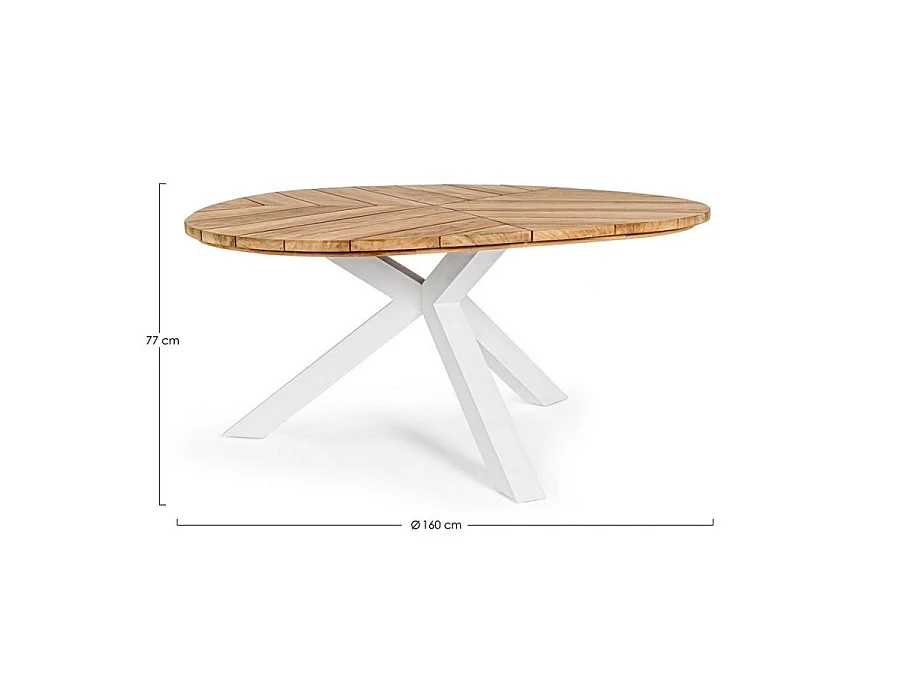Table de jardin 8 places PALMDALE blanc