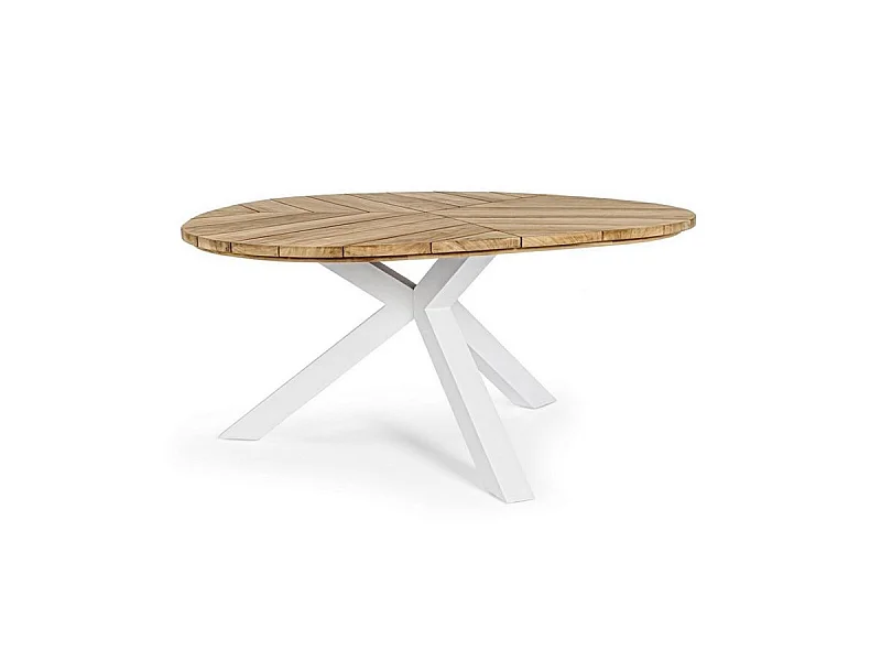 Table de jardin 8 places PALMDALE blanc