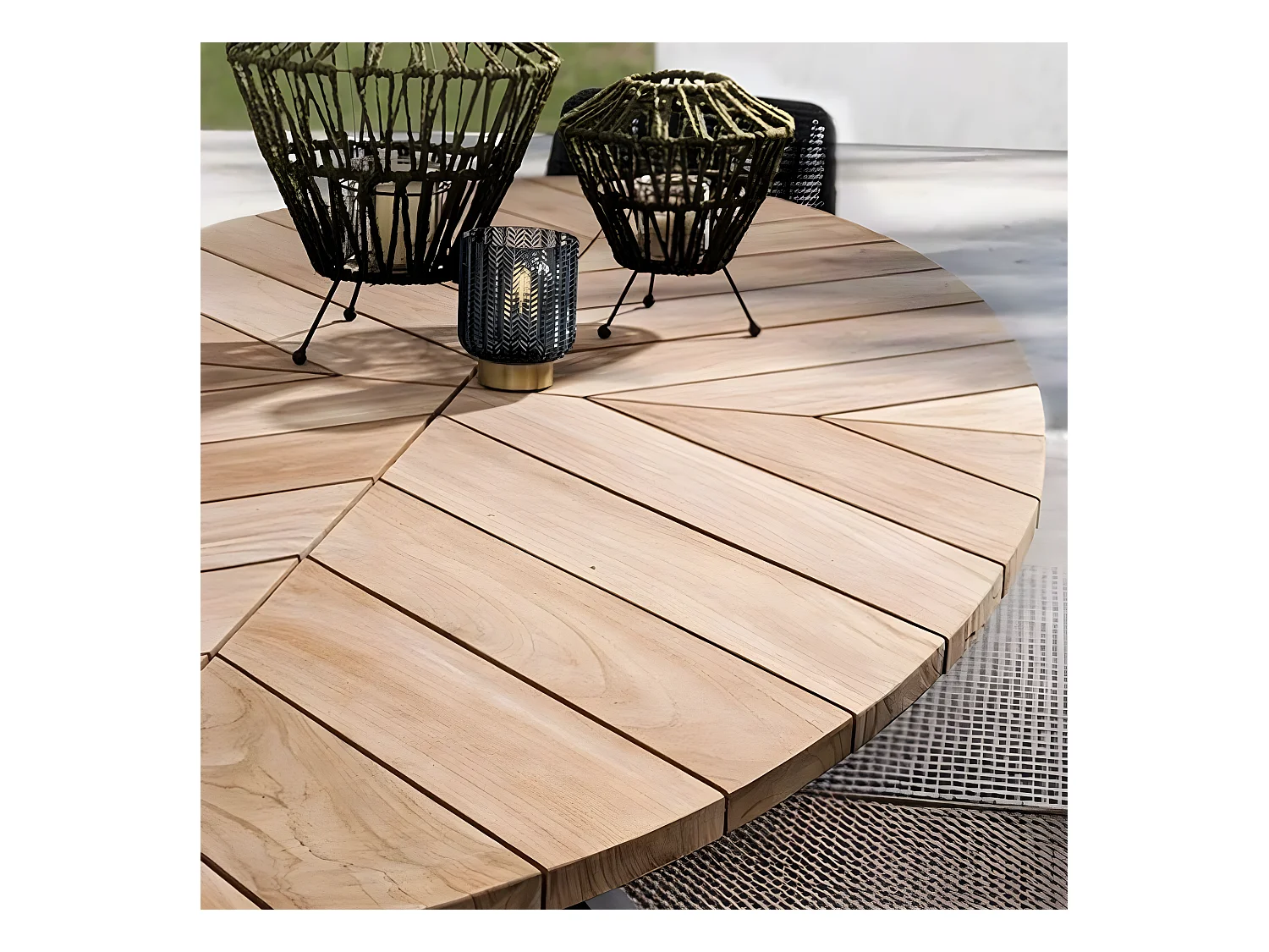 Table de jardin 10 places PALMDALE carbone