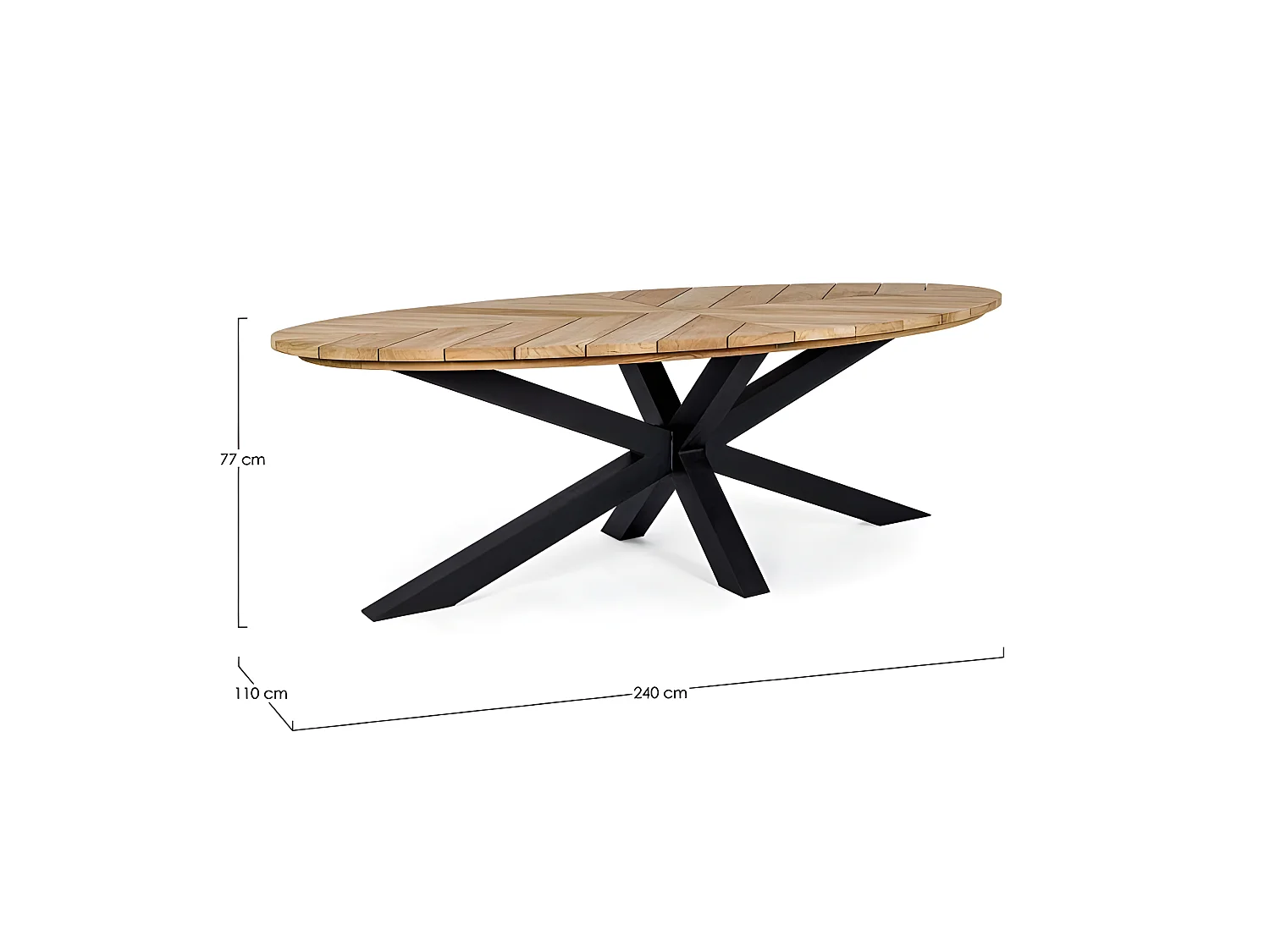 Table de jardin 10 places PALMDALE carbone
