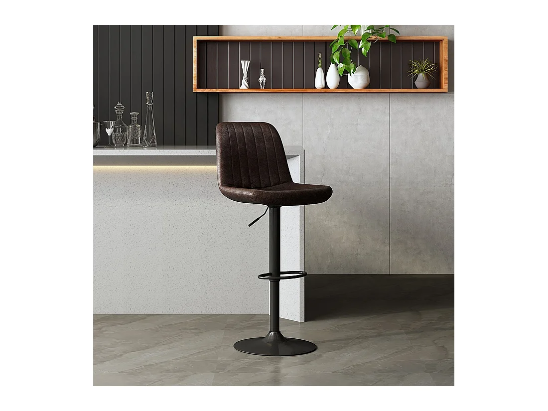 Sgabello da bar in stile vintage color marrone scuro. Collezione BELFAST.