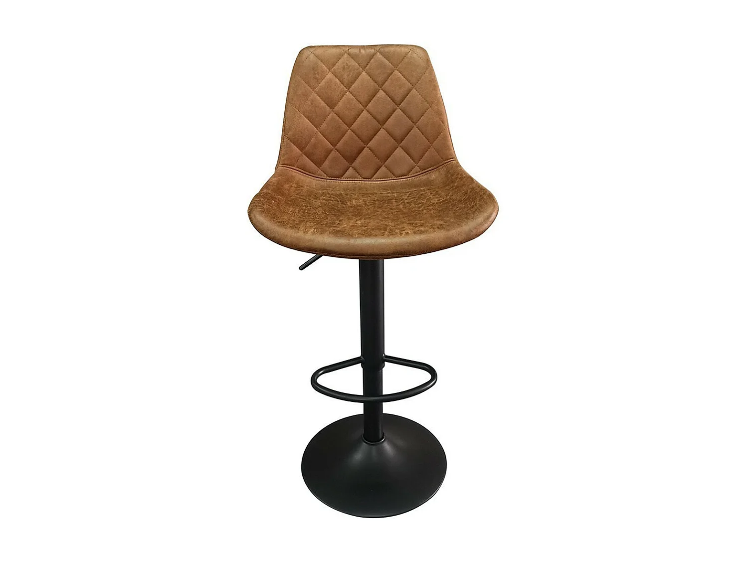 Vintage stijl barkruk in cognackleur. Collectie HOLLA.