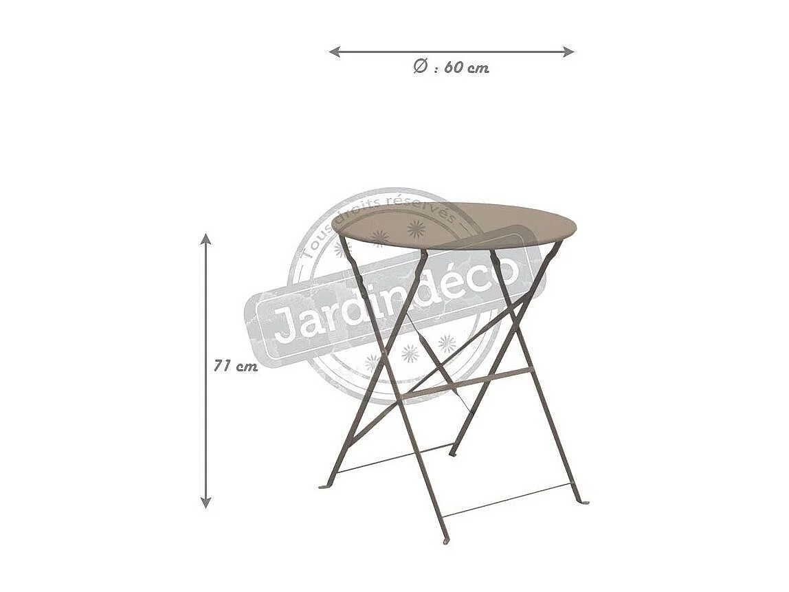 Table ronde en acier 60 cm Cuba
