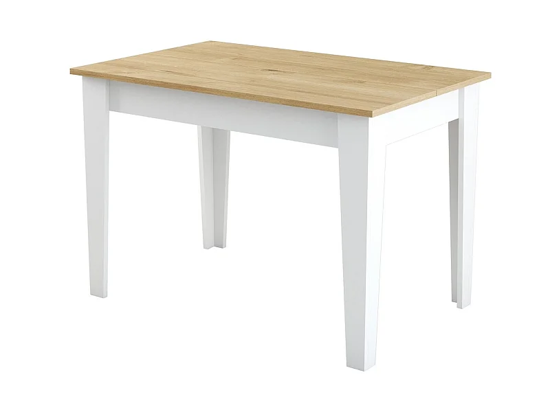 Table De Cuisine, 100% Aggloméré Plaqué Mélamine, Couleur Blanche. Dimensions 110 x75 x 72 cm