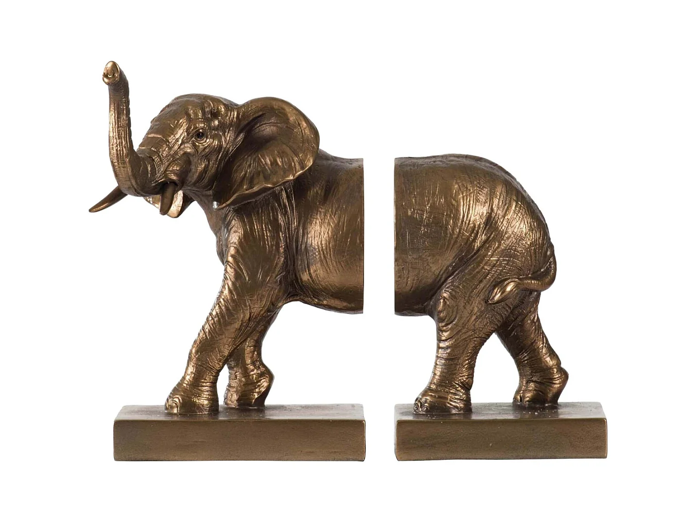 Fermalibri in resina Elephant (Set di 2)