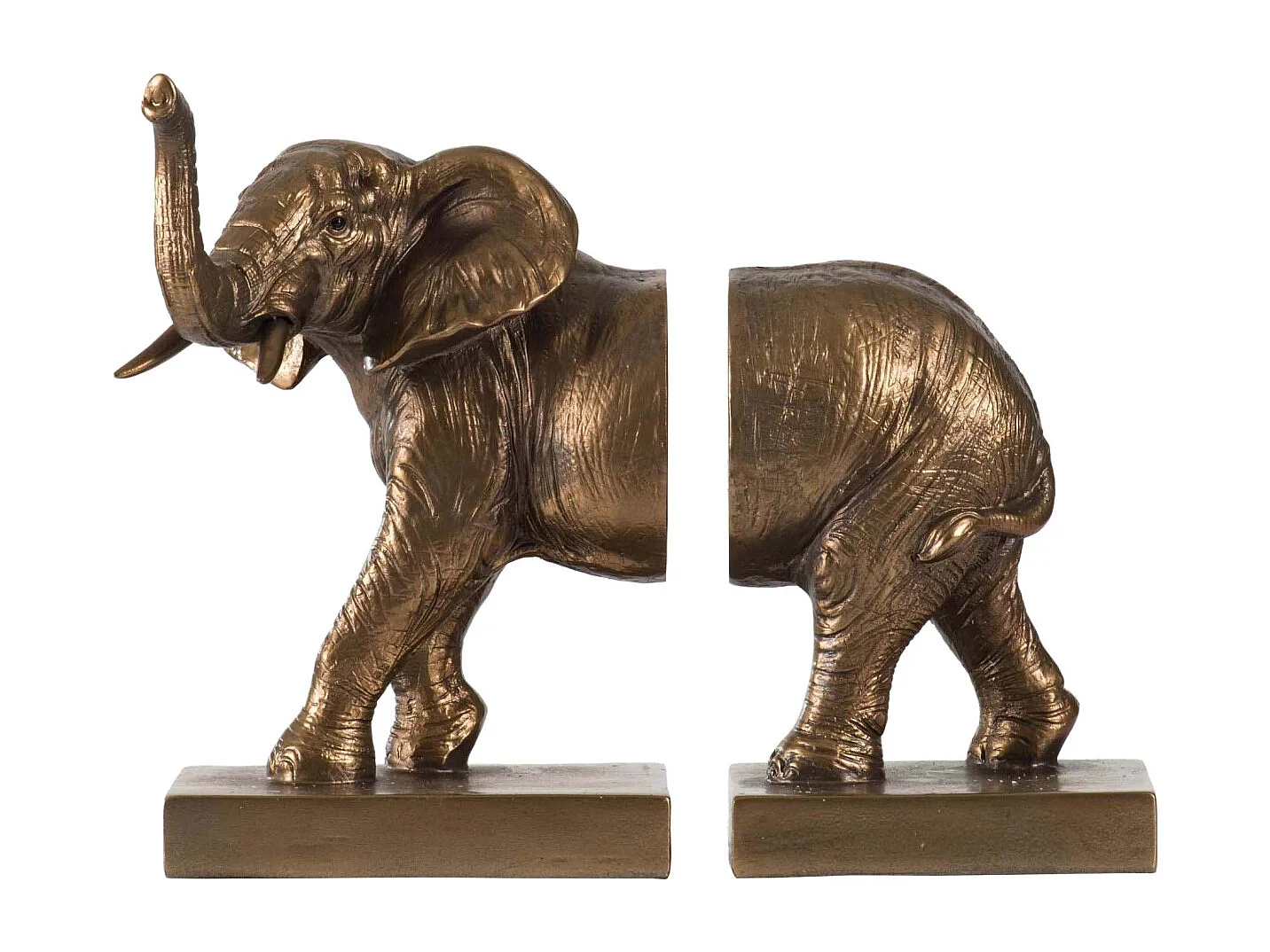 Fermalibri in resina Elephant (Set di 2)