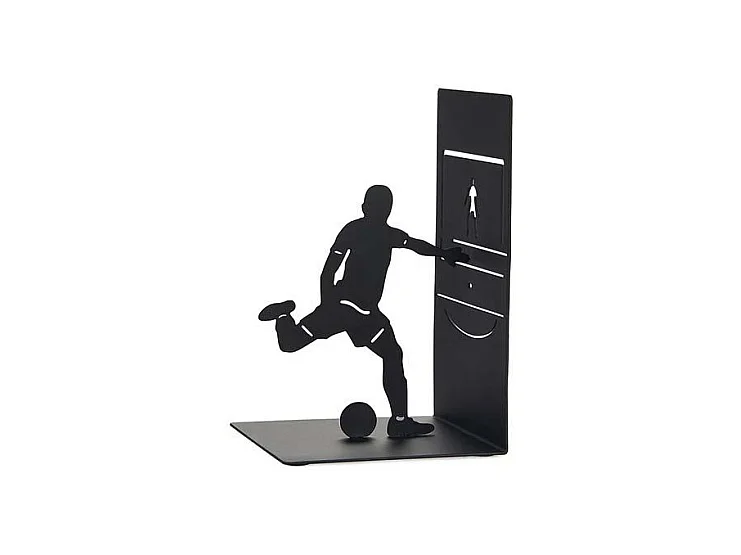 Serre-livres en métal noir Sport Footballer