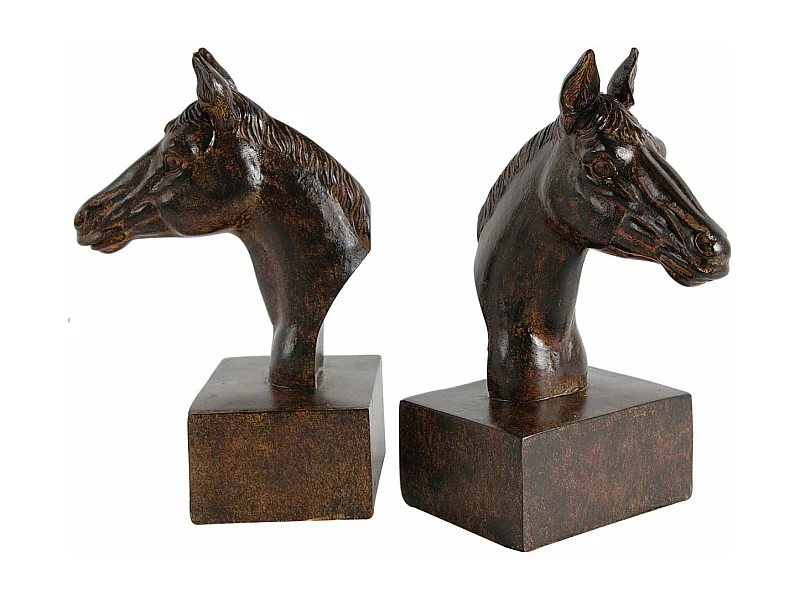 Fermalibri con testa di cavallo (set di 2)