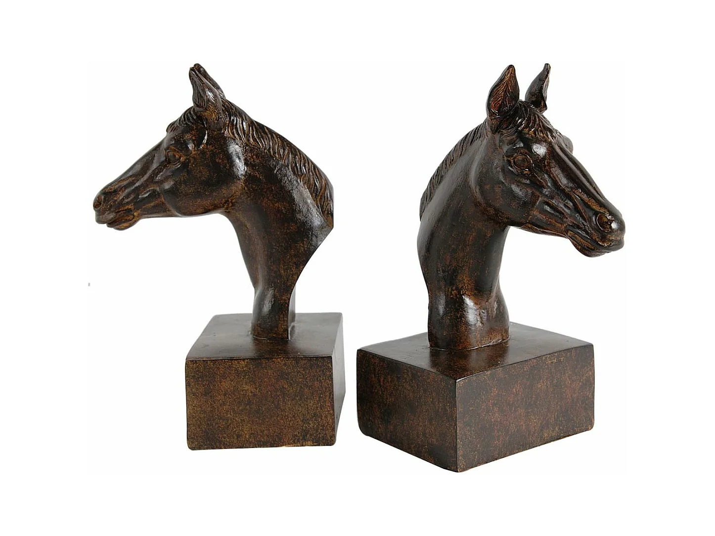 Fermalibri con testa di cavallo (set di 2)