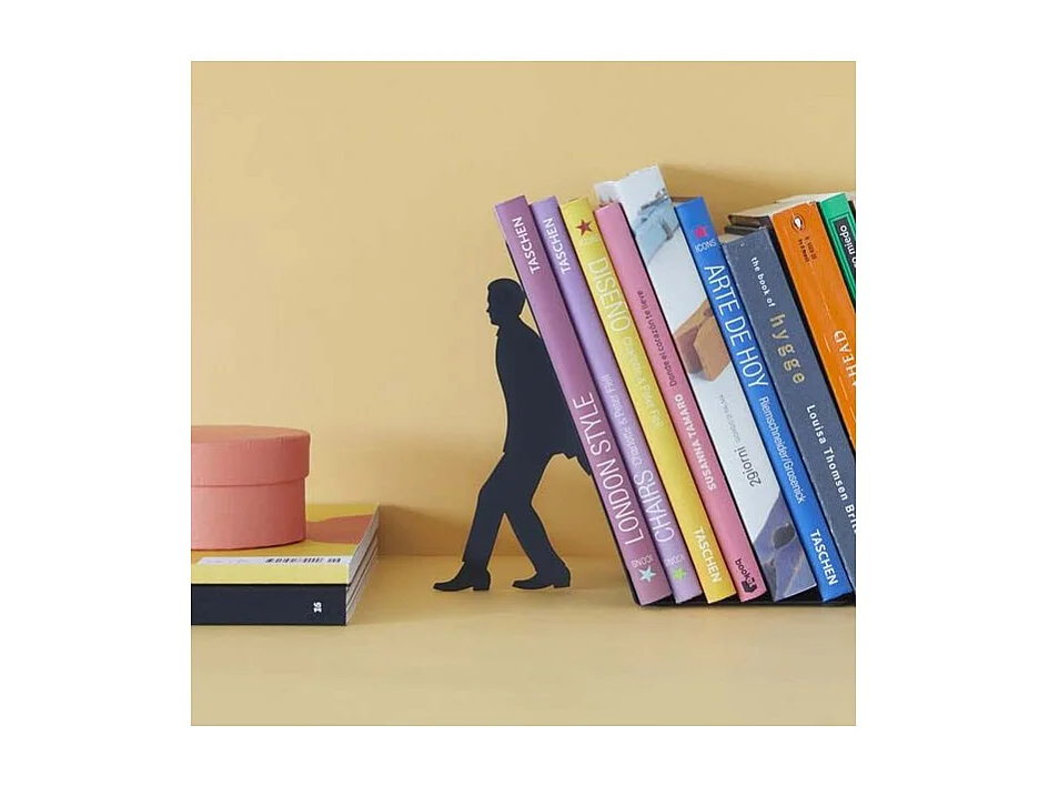 Reggilibri in metallo nero Too Many Books