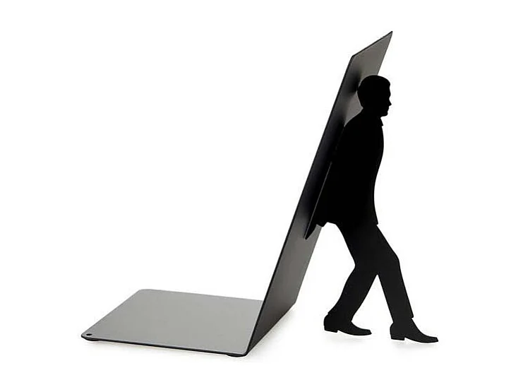 Sujetalibros de metal negro Too Many Book