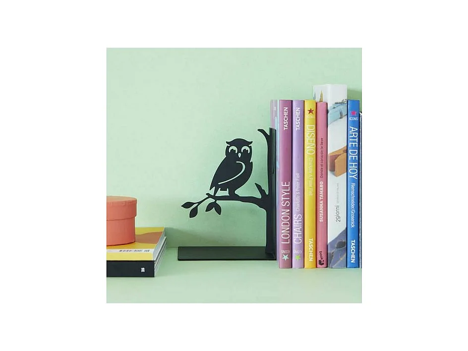 Sujetalibros de metal negro Animals Bird