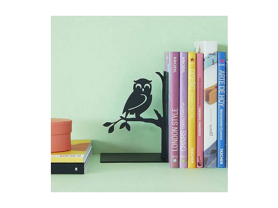 Sujetalibros de metal negro Animals Bird