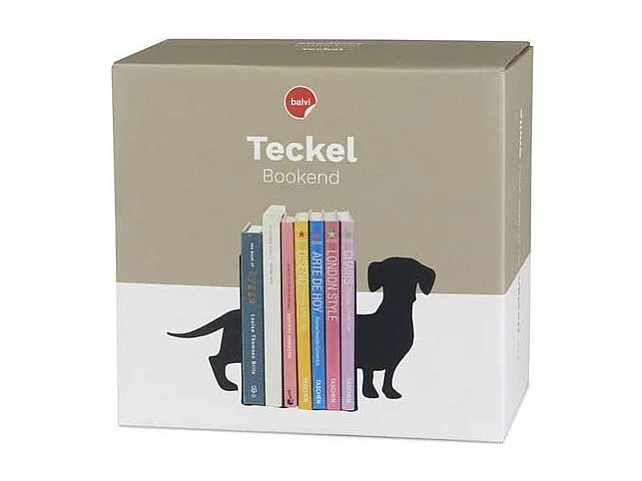 Serre-livres en métal noir Animaux Teckel