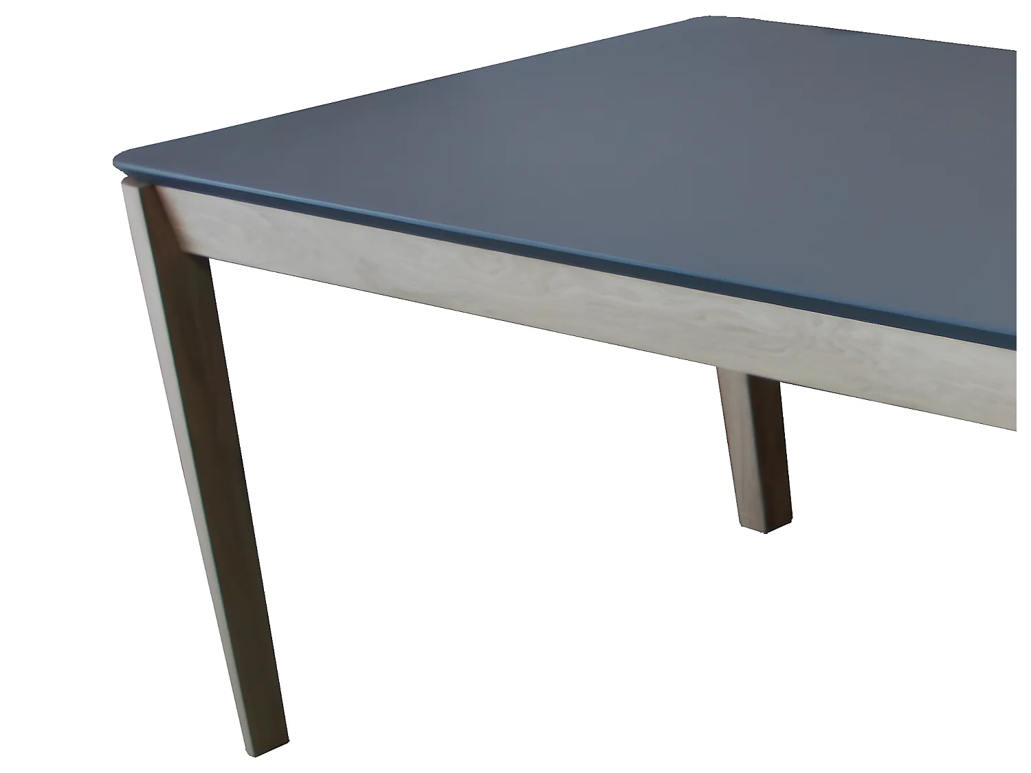 Table de repas rectangulaire chêne massif et fénix gris, 8 personnes - 180L x 100P