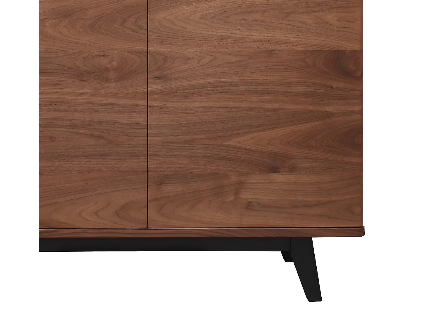 Vaisselier noyer naturel massif et laqué, 3 portes , 1 abattant - 165L x 46P