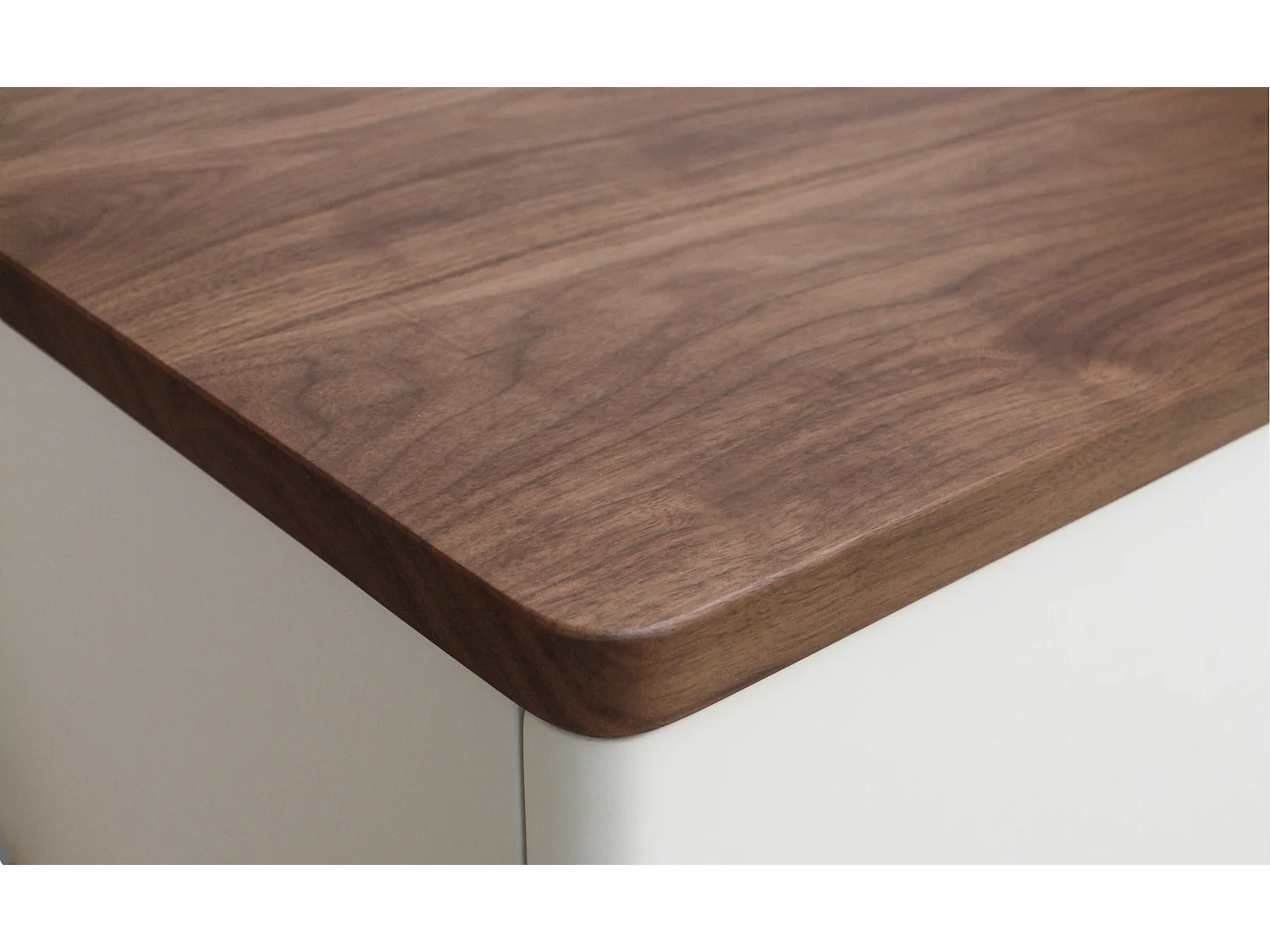 Vaisselier noyer naturel massif et laqué, 3 portes , 1 abattant - 165L x 46P