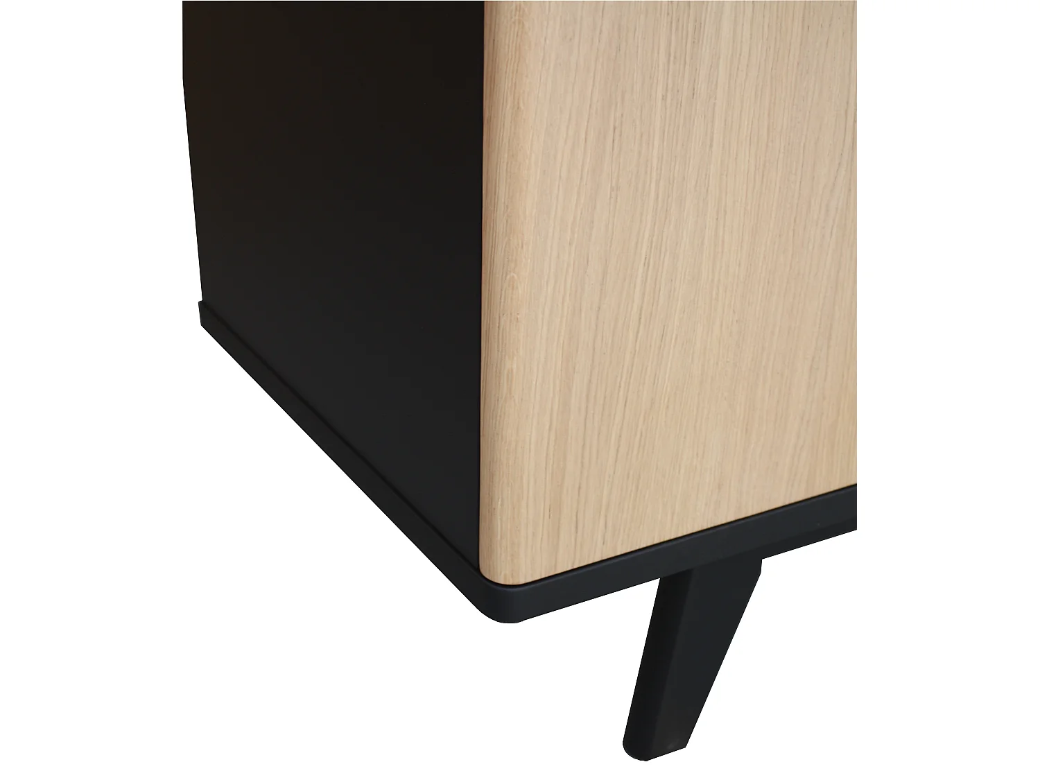 Vaisselier laqué et chêne blanchi massif, 3 portes , 1 abattant - 165L x 46P