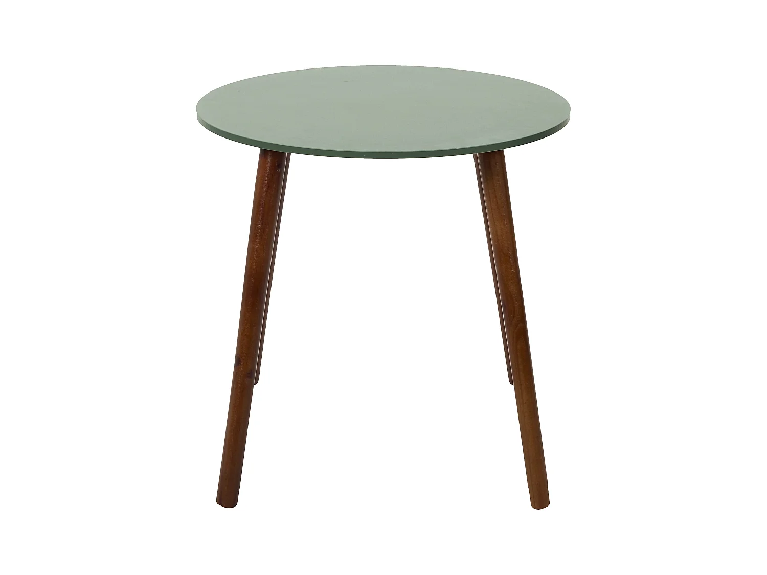 Table Gigogne Vert Et Pied Bois Fonce X2 Vert, Blanc, Noir