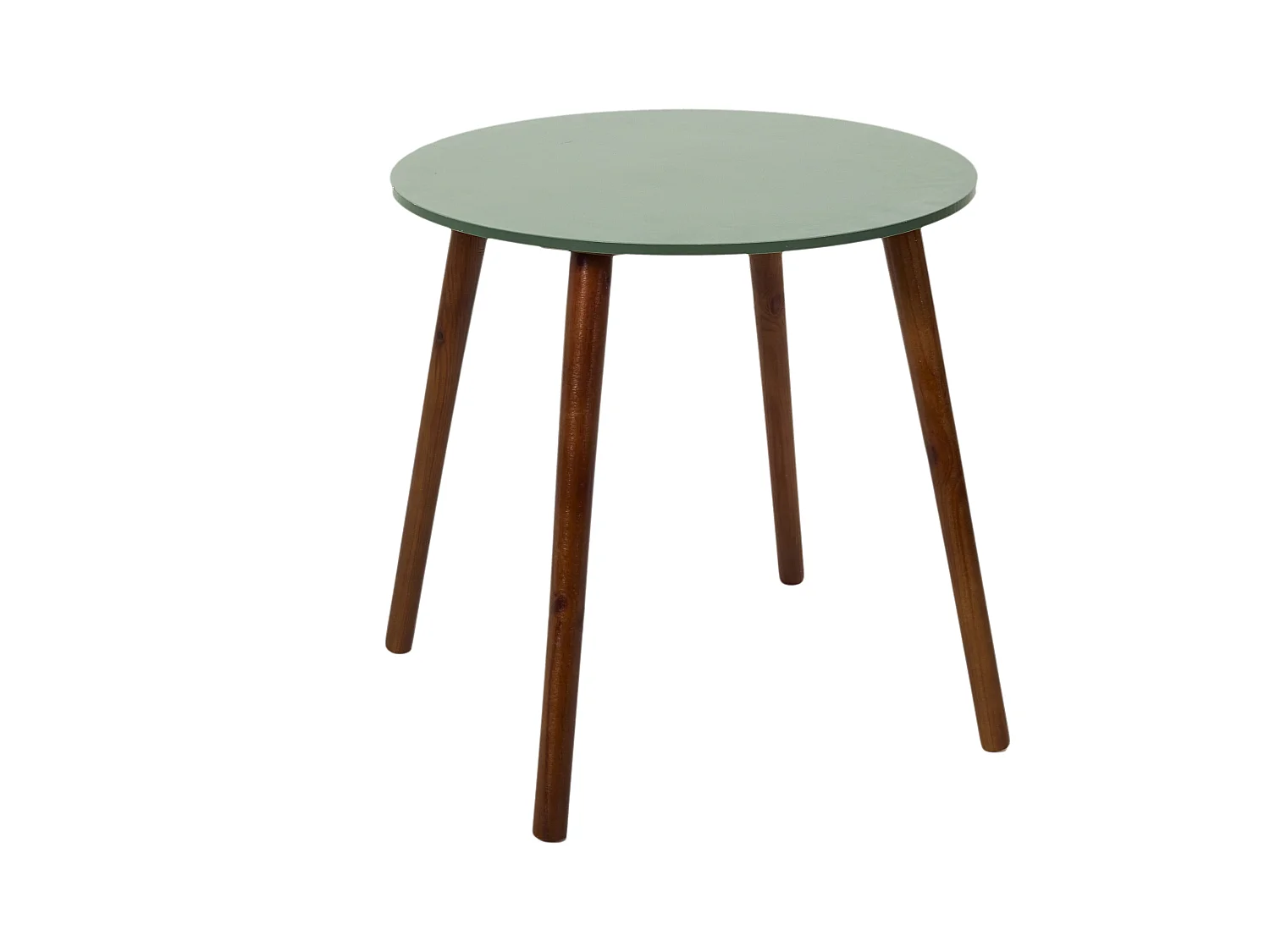 Table Gigogne Vert Et Pied Bois Fonce X2 Vert, Blanc, Noir