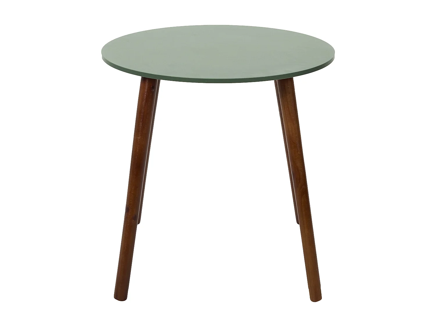 Table Gigogne Vert Et Pied Bois Fonce X2 Vert, Blanc, Noir