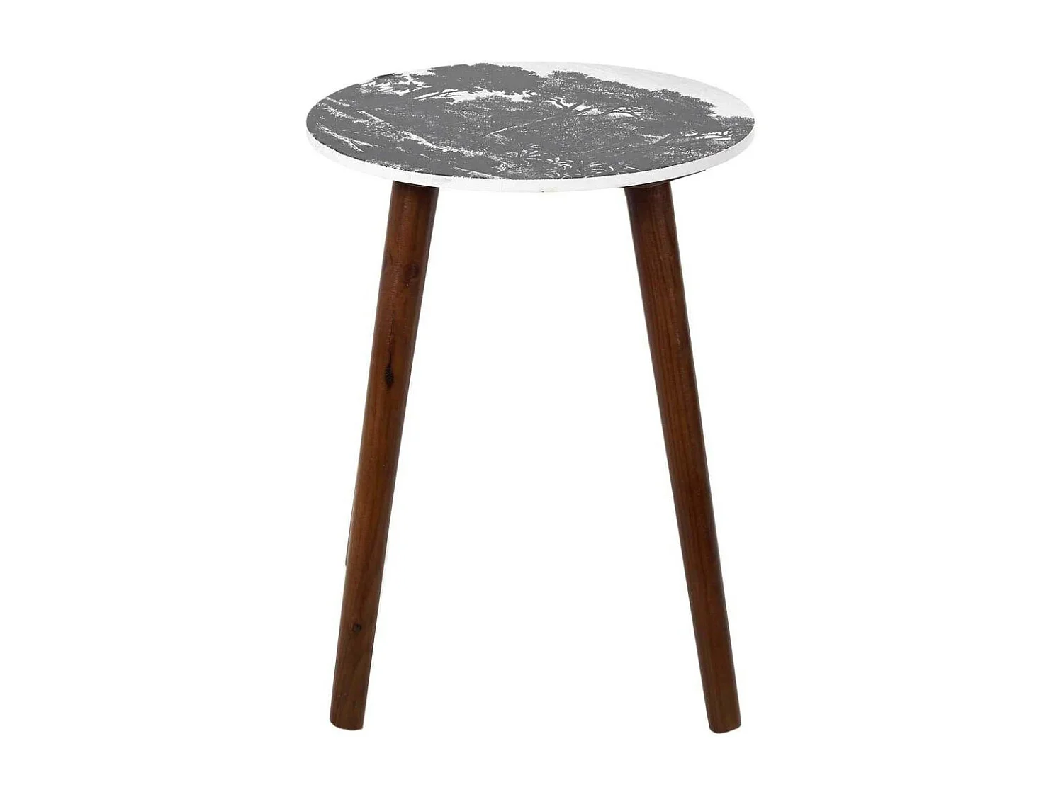 Table Gigogne Vert Et Pied Bois Fonce X2 Vert, Blanc, Noir