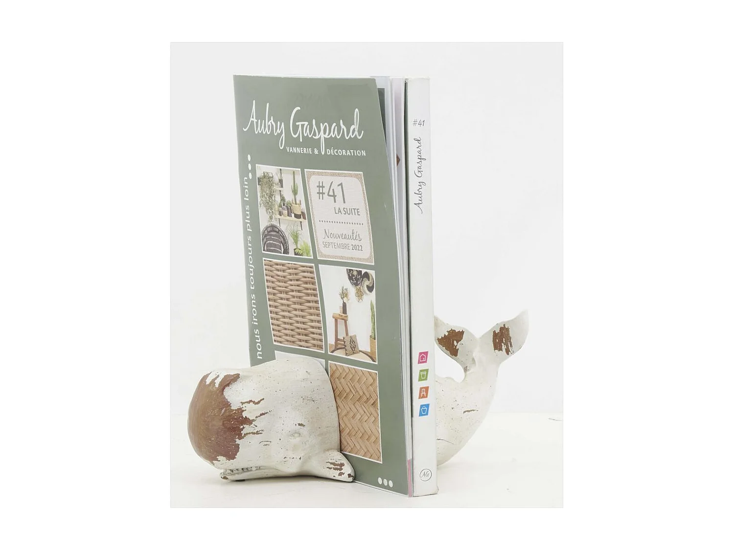 Serre-livres en bois Cachalot 25 x 12 cm