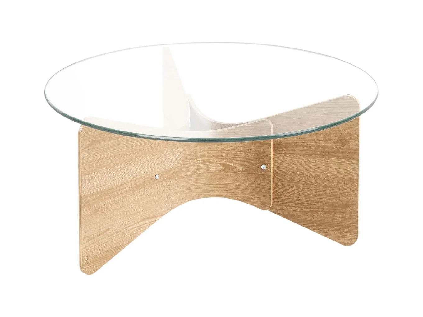 Table basse en bois et verre Madera