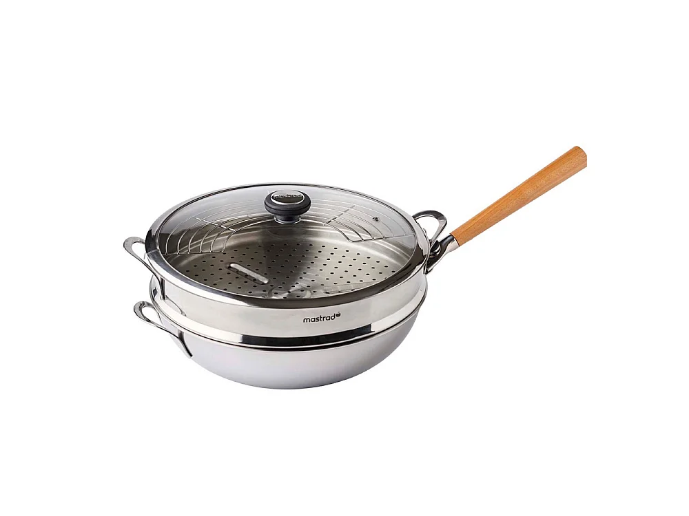 Panier vapeur inox et couvercle en verre