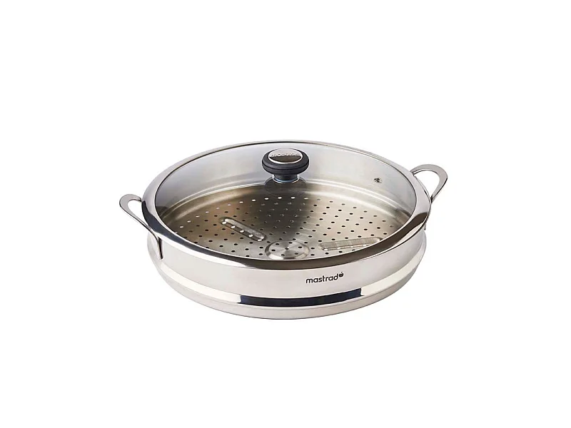 Panier vapeur inox et couvercle en verre