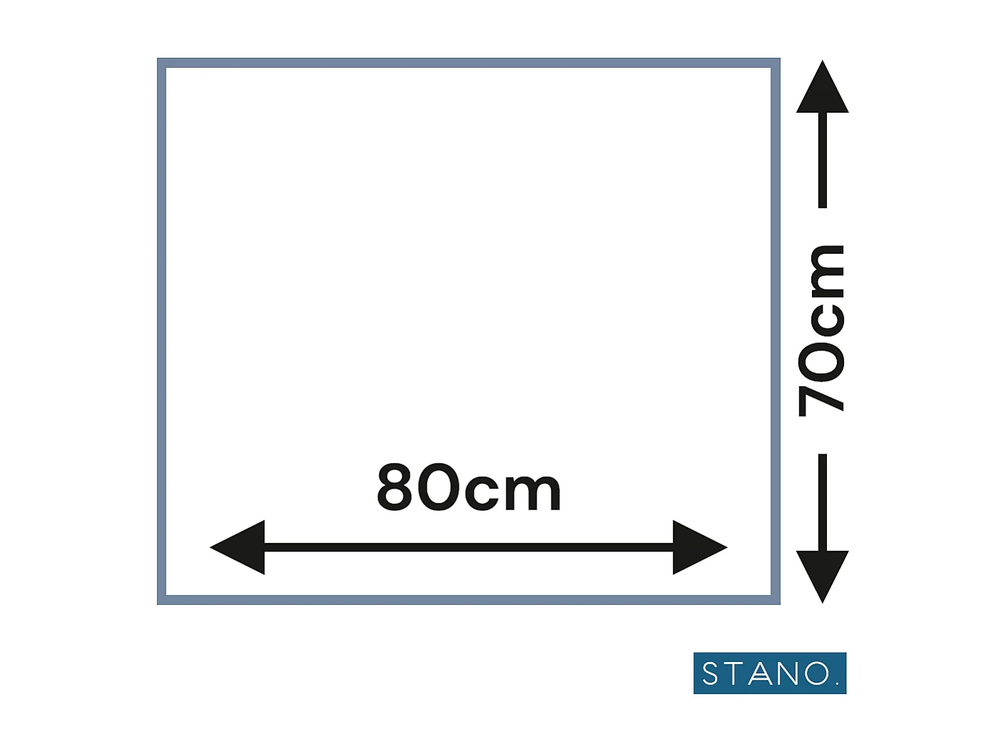 Miroir rectangulaire sans cadre DORIA largeur 80 cm