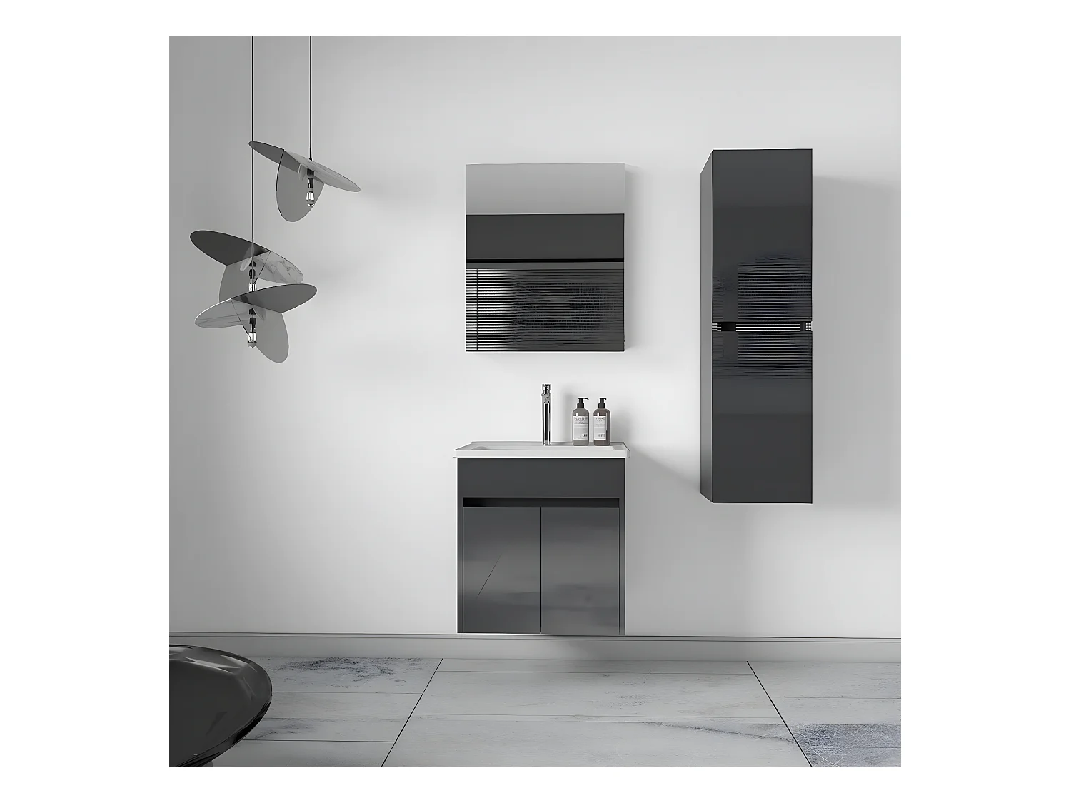 Miroir rectangulaire sans cadre DORIA largeur 60 cm